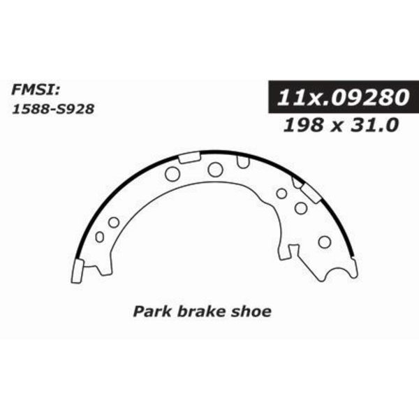 Centric Parts Centric Brake Shoes, 111.09280 111.09280
